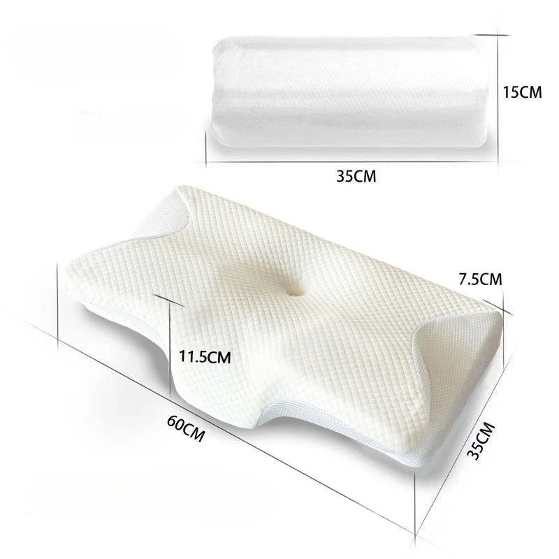 1PCS Hot-Quality Memory Foam Protection Slow Rebound Pressure Reduction Butterfly Pillow Ergonomic Horn Protection Neck Pillow